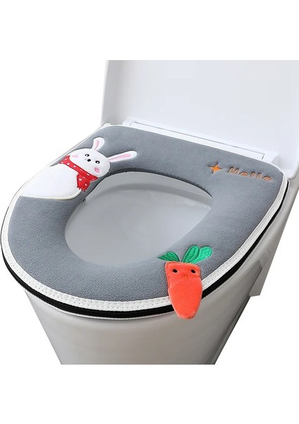 No.12 Tarzı Klozet Minderi Kalınlaşma Kış Temel Evrensel Modeller Yıkanabilir Fermuar Tipi Klozet Çıkartmaları Su Geçirmez Macun Tipi (Yurt Dışından) fırsatları