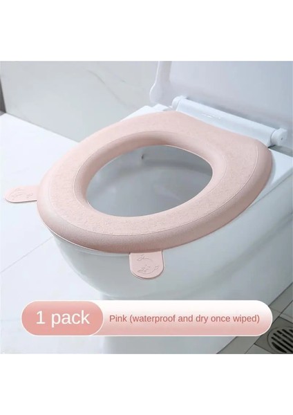 Beyaz Stil Silika Jel Tuvalet Kapağı Uygun Banyo Ev Yastık Etiket Klozet Koltuk Minderi Macun Tarzı Dört Mevsim Temizlemesi Kolay (Yurt Dışından)