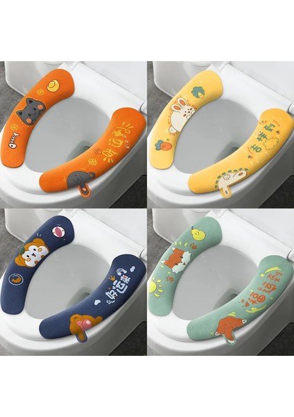 No.5 Tarzı Wc Karikatür Macun Tuvalet Yapışkan Koltuk Pedi Yıkanabilir Banyo Isıtıcı Koltuk Çıtası Ped Yastık Evrensel Klozet Kapağı Yumuşak (Yurt Dışından) fiyatları