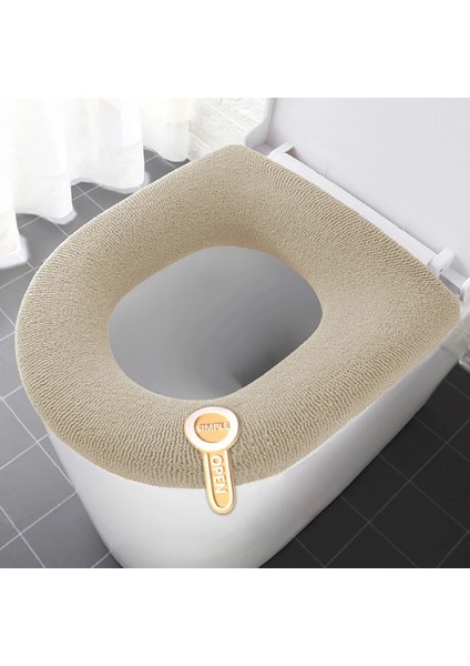 Sarı Tarzı 1 Adet Klozet Kapağı Kalınlaşmış Sıcak Karikatür Conta Kabartmak Yumuşak Tuvalet Kapağı Evrensel Mat Yıkanabilir Kış Banyo Aksesuarları (Yurt Dışından)
