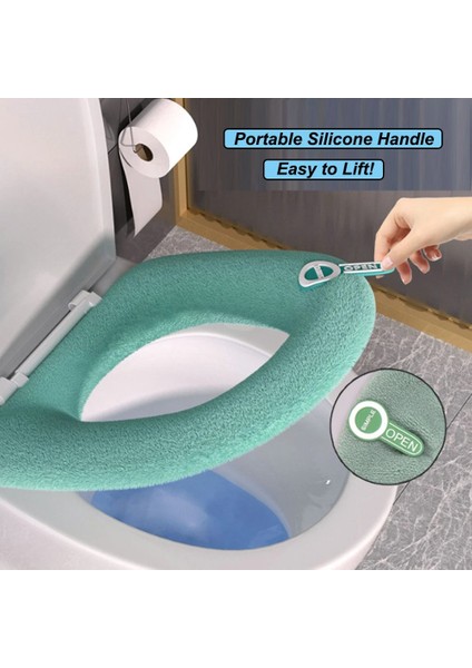 Sarı Tarzı 1 Adet Klozet Kapağı Kalınlaşmış Sıcak Karikatür Conta Kabartmak Yumuşak Tuvalet Kapağı Evrensel Mat Yıkanabilir Kış Banyo Aksesuarları (Yurt Dışından) fırsatları