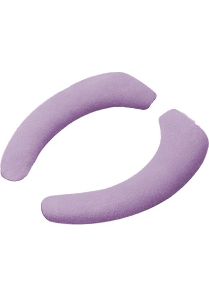 Mor Tarzı 2 Parça Klozet Pedi Banyo Yapışkan Isıtıcı Macun Peluş Yumuşak Kalın Yastık Tuvalet Lavabo Yeniden Kullanılabilir Kapak (Yurt Dışından)