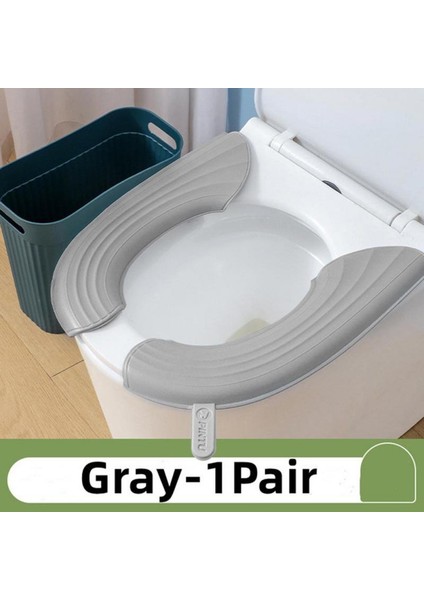 Gri Tarzı Evrensel Klozet Minderi Yeniden Kullanılabilir Yıkanabilir Tuvalet Kapağı Pedi Bide Kapağı Su Geçirmez Rahat Tuvalet Paspas Yumuşak El (Yurt Dışından)