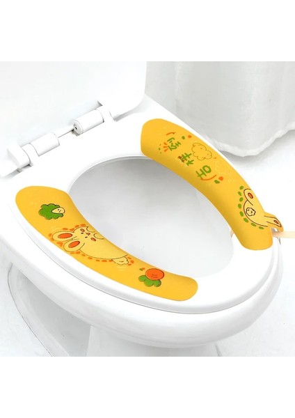 No.14 Tarzı Evrensel Klozet Kapağı Yumuşak Karikatür Wc Macunu Tuvalet Yapışkan Koltuk Pedi Yıkanabilir Banyo Isıtıcı Koltuk Çıtası Ped Yastık (Yurt Dışından)