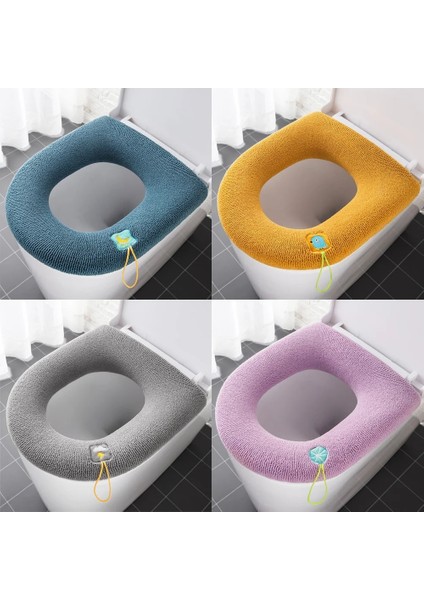 C Tarzı Sıcak Kış Klozet Kapağı Örgü Kalın Closestool Mat Yumuşak Yıkanabilir Tuvalet Pedi Yastık Saplı Banyo Aksesuarları (Yurt Dışından) fiyatları