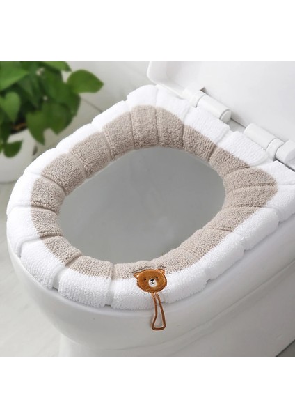 C Tarzı Sıcak Kış Klozet Kapağı Örgü Kalın Closestool Mat Yumuşak Yıkanabilir Tuvalet Pedi Yastık Saplı Banyo Aksesuarları (Yurt Dışından) fırsatları