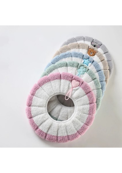Mavi Stil Kalın Sıcak Klozet Kapağı Evrensel Wc Mat Ev Kış Rahat Tuvalet Kapağı Closestool Mat Banyo Aksesuarları (Yurt Dışından) indirimleri