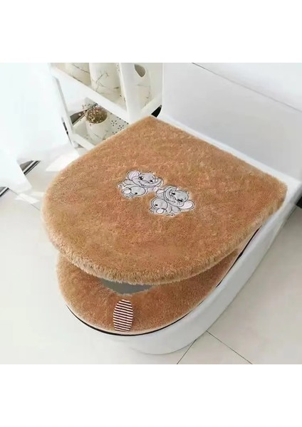 Fil-2pcs Tarzı Et Klozet Minderi Klozet Kapağı Ev Için Her Mevsim Su Geçirmez ve Kalınlaştırılmış Tuvalet Kapağı Kolu Fermuarlı (Yurt Dışından)