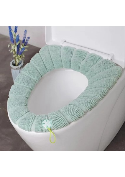 Sarı Stil Klozet Kalınlaşmak Kapak Mat Banyo Tuvalet Pedi Yastık Saplı Kalın Yumuşak Yıkanabilir Closestool Isıtıcı Aksesuarları (Yurt Dışından)