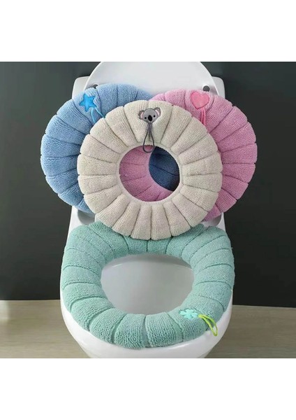 Sarı Stil Klozet Kalınlaşmak Kapak Mat Banyo Tuvalet Pedi Yastık Saplı Kalın Yumuşak Yıkanabilir Closestool Isıtıcı Aksesuarları (Yurt Dışından) fırsatları