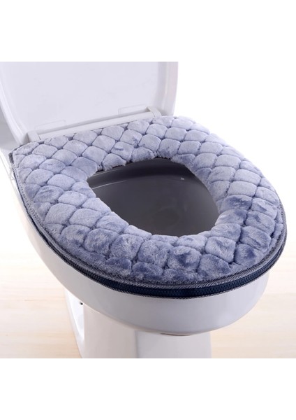 Gri Tarzı Tuvalet Kapağı Peluş Tuvalet Kapağı Ev Su Geçirmez Evrensel Model Tuvalet Halkası Yıkanabilir Fermuar Banyo Paspas Dekoratif Klozet (Yurt Dışından) fiyatları