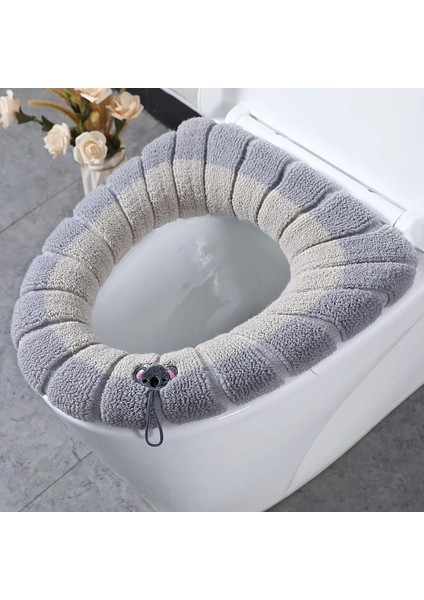 Pembe Tarzı Banyo Klozet Kapağı Yumuşak Isıtıcı Yıkanabilir Mat Kapak Ped Koltuk Minderi Kılıfı Tuvalet Çıtası Aksesuarları Banyo Ev (Yurt Dışından)