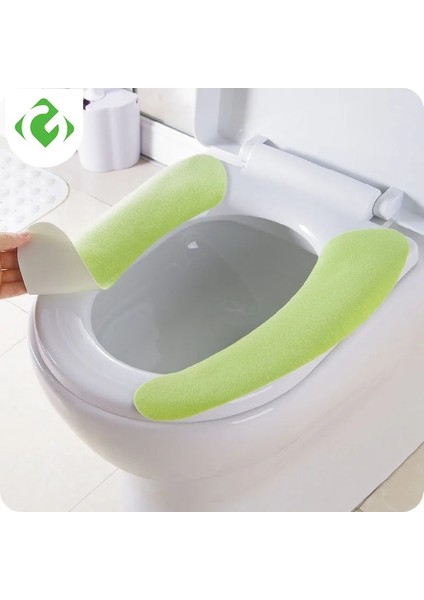 Mavi Stil 1 Çift Seyahat Otel Yapışkan Tuvalet Mat Süper Yumuşak Yeniden Kullanılabilir Flanel Isıtıcı Mat Kapak Ped Yastık Banyo Seti Klozet Koltuk Minderi (Yurt Dışından) indirimleri