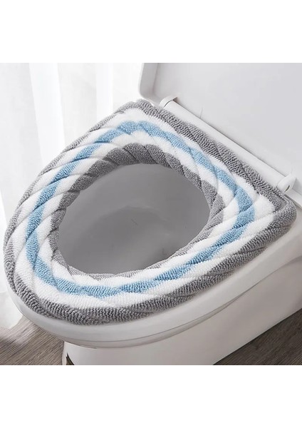 01PEMBE Tarzı Kalp Baskı Klozet Kapağı Lavabo Pedi Mat Yumuşak Sıcak Evrensel Closestool Cilt Dostu Elastik Yıkanabilir Kuzey Avrupa Ins (Yurt Dışından)