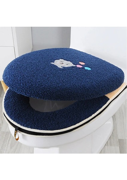 A17 Tarzı Banyo Isıtıcı Klozet Kumaş Yumuşak Closestool Yıkanabilir Kapak Üst Kapak Pedi Kalınlaşmış Klozet Malzemeleri (Yurt Dışından)