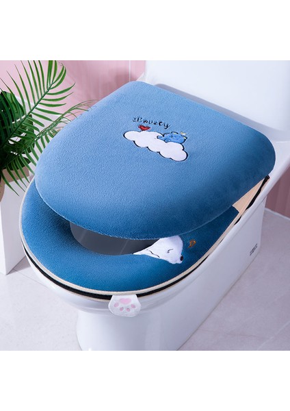 Fare-2pcs Tarzı Et Klozet Minderi Klozet Kapağı Ev Için Her Mevsim Su Geçirmez ve Kalınlaştırılmış Tuvalet Kapağı Kolu Fermuarlı (Yurt Dışından) fiyatları