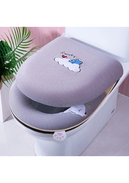 Fare-2pcs Tarzı Et Klozet Minderi Klozet Kapağı Ev Için Her Mevsim Su Geçirmez ve Kalınlaştırılmış Tuvalet Kapağı Kolu Fermuarlı (Yurt Dışından) modelleri