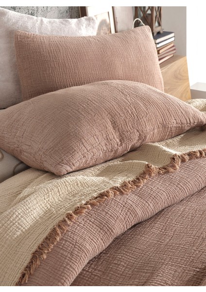 4 Katlı Multi Muslin %100 Pamuk Çift Kişillik Yatak Örtüsü