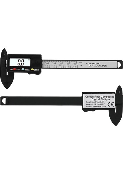 0-100MM Tarzı Dijital Sürmeli Kumpas mm LCD Elektronik Karbon Fiber Altimetre Mikrometre Ölçme Aracı Sürmeli Kumpaslar (Yurt Dışından)