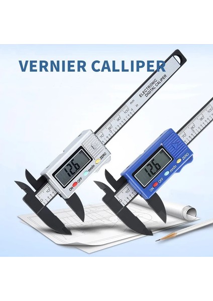 Turuncu Tarzı LCD Dijital Elektronik Karbon Fiber Sürmeli Kumpas Ölçer Mikrometre LCD Dijital Elektronik Karbon Fiber Sürmeli Kumpas (Yurt Dışından)