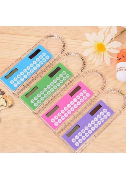 Bk Stili 10 cm Cetvel Hesap Makinesi Güneş Kartı Mini Hesaplama Öğrenci Aritmetik Çok Fonksiyonlu Hesap Makinesi Bilgisayar-1 Adet Dijital Kumpas (Yurt Dışından)