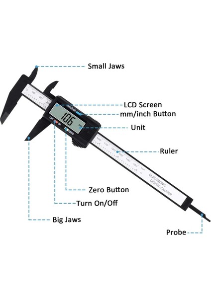 0-100MM Tarzı Elektronik Dijital Kumpas Karbon Fiber Sürmeli Kumpaslar Plastik Ölçer Mikrometre Cetvel Ölçme Aletleri Enstrüman Kumpas (Yurt Dışından) indirimleri