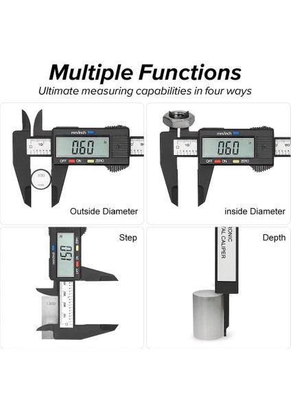 Kırmızı Stil Dijital Kumpas Elektronik Sürmeli Kumpas Mikrometre Dijital Cetvel Ölçme Aleti Dijital Sürmeli Kumpas (Yurt Dışından)