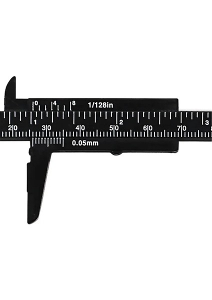 Kırmızı Stil Acemi Taşınabilir Çift Ölçekli 80MM Plastik Kaş Ölçme Sürmeli Kumpas Kaliper Cetvel Kalıcı Makyaj Ölçme Aracı (Yurt Dışından)