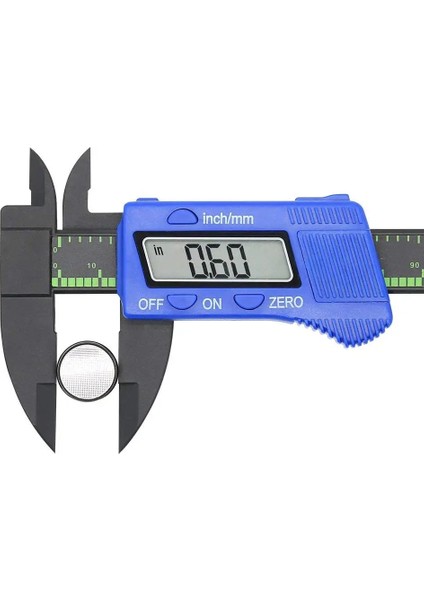 Siyah Stil Hassas Dijital Kumpas Büyük LCD Ekran Plastik Elektronik Sürmeli Kumpas Ölçme Aracı mm (Yurt Dışından)