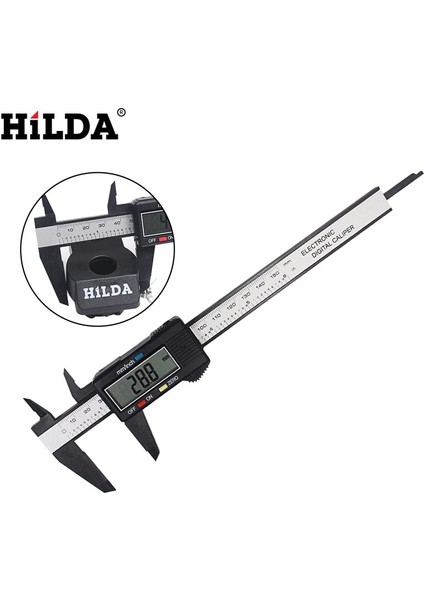 Siyah Stil Hılda mm Sürmeli Kumpas Dijital Elektronik Dijital Kumpas 6 Inç LCD Mikrometre Ölçme Aracı (Yurt Dışından)