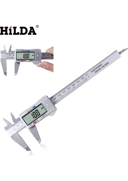 0-150MM Tarzı Hılda Sürmeli Kumpas Dijital Elektronik Dijital Kumpas 6 Inç LCD Mikrometre Ölçme Aracı (Yurt Dışından)