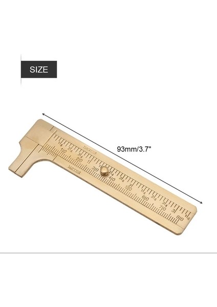 80MM Tarzı Mini Sürmeli Kumpas Cetvel Bakır Çift Ölçekli Milimetre Inç mm Sürgülü Ölçer Sürmeli Kumpas Cetvel Ölçme Aracı (Yurt Dışından)