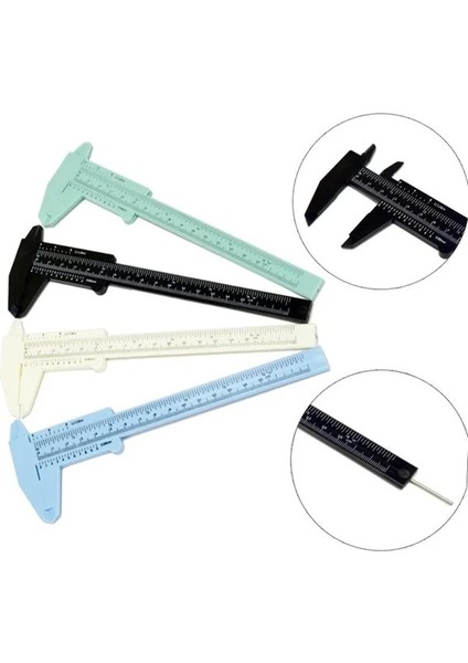 Mavi Stil Plastik Sürmeli Kumpas Cetveller Pakometre Ölçüm Aletleri Ölçüm Kalibreleri Kalibratör Kalibre Analog Paqumeter (Yurt Dışından)