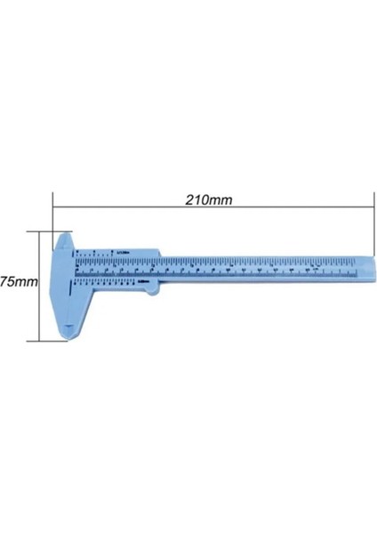 Mavi Stil Plastik Sürmeli Kumpas Cetveller Pakometre Ölçüm Aletleri Ölçüm Kalibreleri Kalibratör Kalibre Analog Paqumeter (Yurt Dışından)
