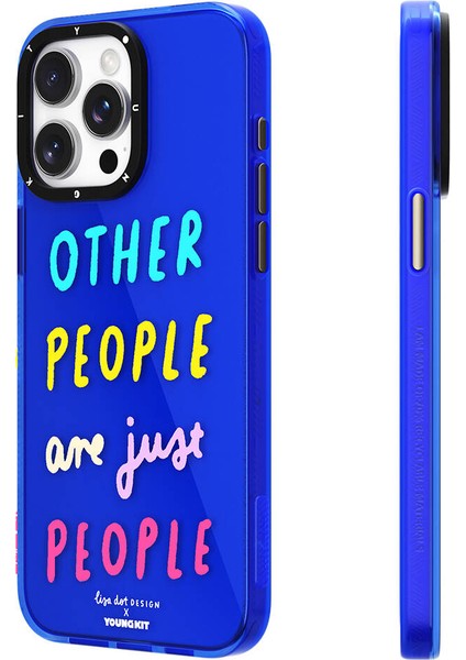 iPhone 14 Pro Uyumlu Kılıf Yazı Desenli Youngkit Mindfulness Serisi Kapak Mavi fiyatları