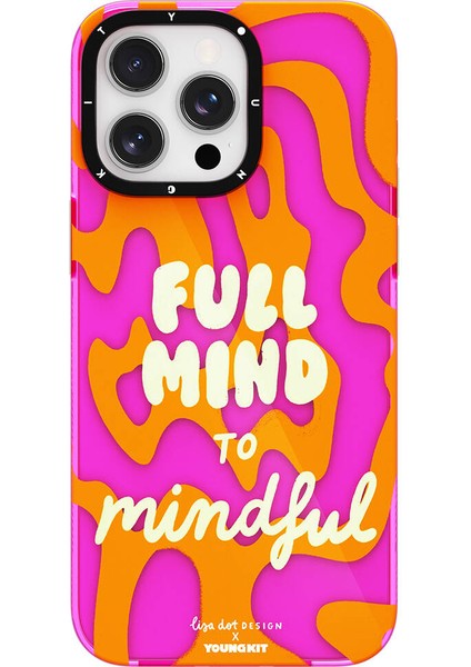 iPhone 14 Pro Uyumlu Kılıf Yazı Desenli Youngkit Mindfulness Serisi Kapak Mor