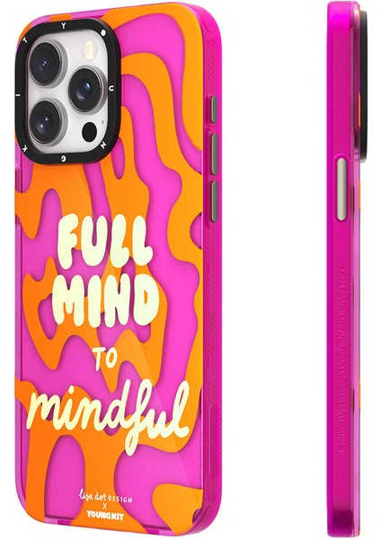 iPhone 14 Pro Uyumlu Kılıf Yazı Desenli Youngkit Mindfulness Serisi Kapak Mor fiyatları