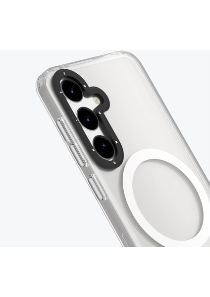 Galaxy S24 Uyumlu Kılıf Magsafe Şarj Özellikli Youngkit Hidden Sand Serisi Kapak Beyaz fiyatları