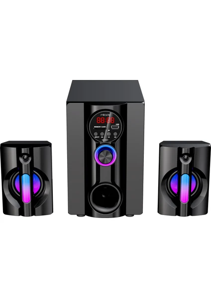 MD-95BT 2+1 20W Siyah Multimedya Fm/bt/sd/usb Speaker Hoparlör