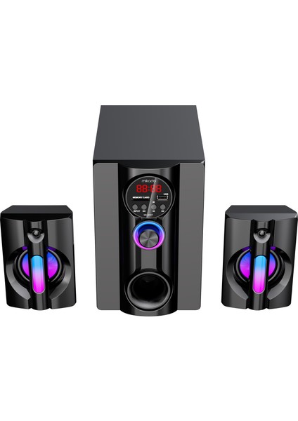 MD-95BT 2+1 20W Siyah Multimedya Fm/bt/sd/usb Speaker Hoparlör