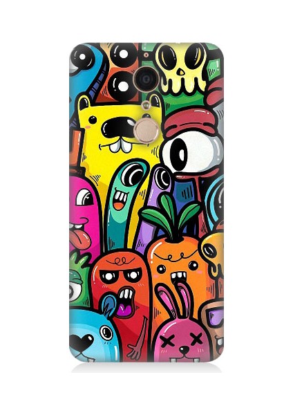 Casper Via G1 Plus Uyumlu Komik Sebze ve Hayvan Karakterler Desenli Silikon Kılıf