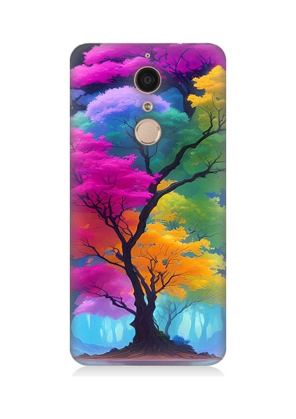 Casper Via G1 Plus Uyumlu Renkli Hayat Ağacı Desenli Silikon Kılıf