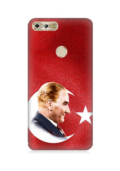 Casper Via F2 Uyumlu Bayrak ve Mustafa Kemal Atatürk Desenli Silikon Kılıf