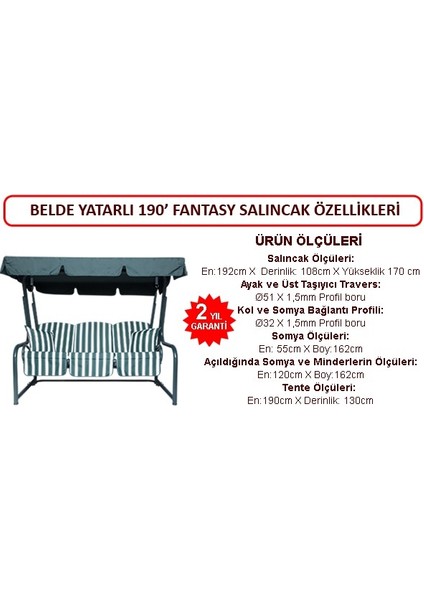 Fantasy Yatarlı Salıncak 190' Yeşil - 934