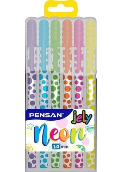 2801 Karışık 6'lı Jely Neon Jel Kalem