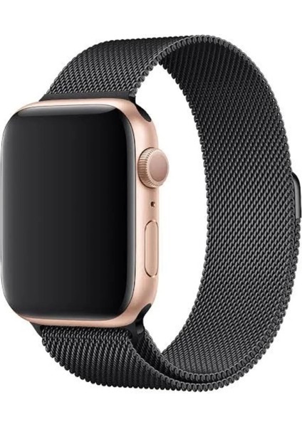 Apple Watch Seri 2/3/4/5/6/7/8/9/se 38MM-40MM-41MM Uyumlu Starlight Milano Hasır Metal Kordon