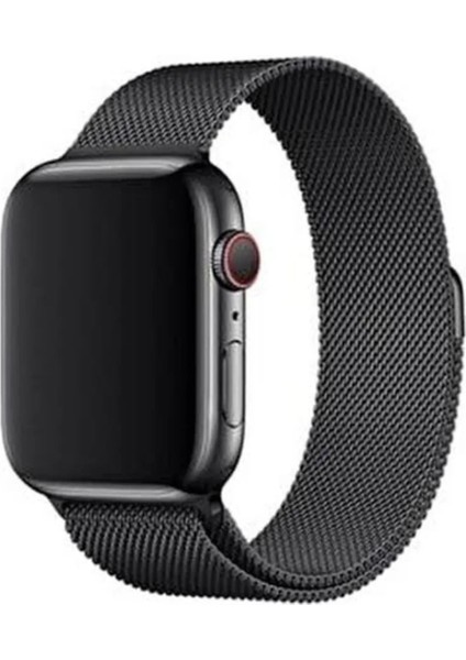 Apple Watch Seri 2/3/4/5/6/7/8/9/se 38MM-40MM-41MM Uyumlu Starlight Milano Hasır Metal Kordon