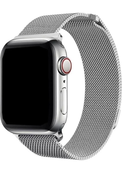 Apple Watch Seri 2/3/4/5/6/7/8/9/se 38MM-40MM-41MM Uyumlu Starlight Milano Hasır Metal Kordon