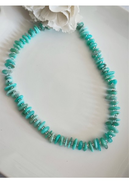 Amazonit Amorf Natürel Doğaltaş Kolye