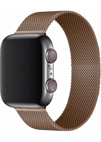 Apple Watch 42/44/45/49MM Uyumlu 1/2/3/4/5/6/se/7/8/9/ultra/ultra2 Milano Metal Hasır Kordon